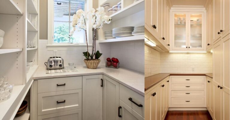 Narrow pantry space ideas.