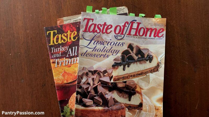 Old Taste of Home magazines.