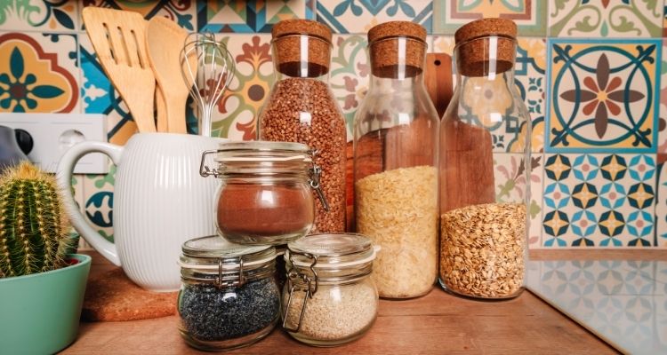 Store food out in open on kitchen counter.