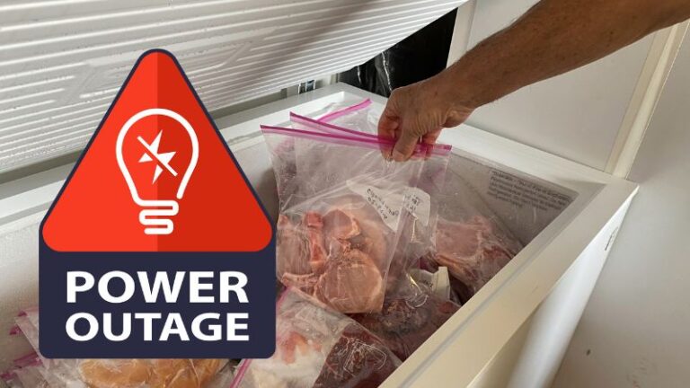deep freeze chest style freezer full of food