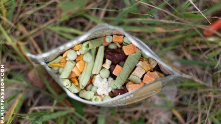 A packet of keto freeze-dried meals - vegetables.