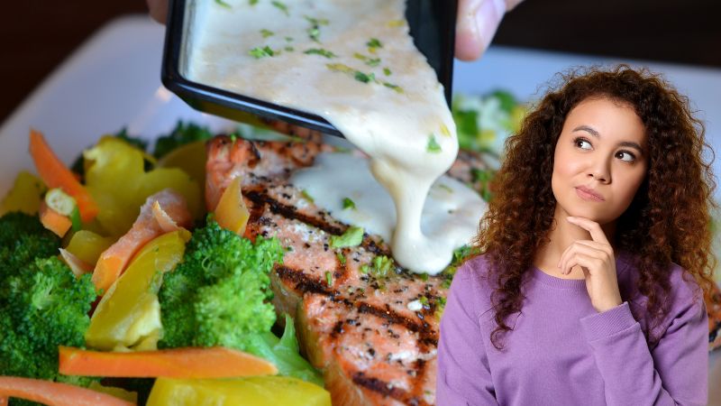 Beautiful salmon dish with person who doesn't like salmon recipes