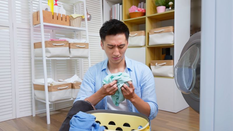 Man appalled by smell of dead mice in clothes.