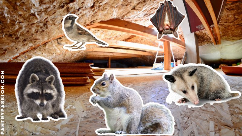 Possible other animals that could be in attic: racoon, squirrel, possum, birds, and bats.
